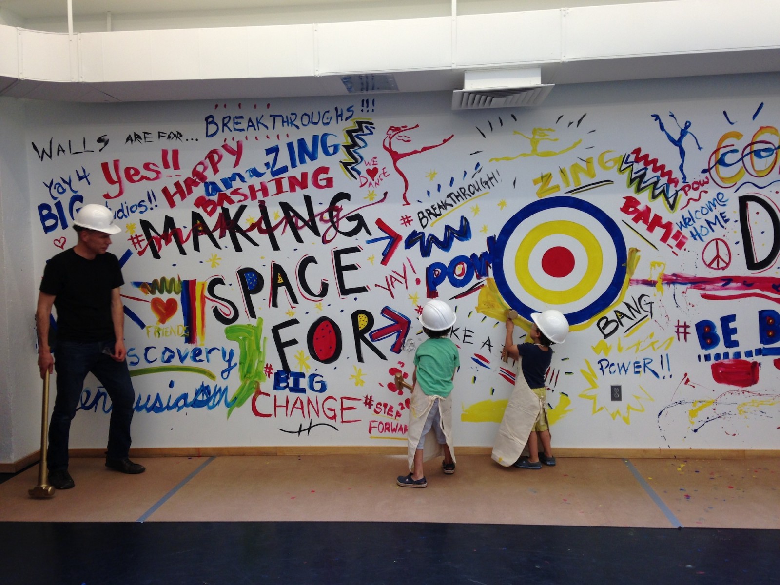 Board Chair Thomas Scott with the help of his two sons made the first aAAAAbashaAAAA